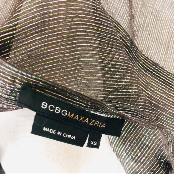 BCBGMAXAZRIA iridescent sheer button up - Picture 5 of 5